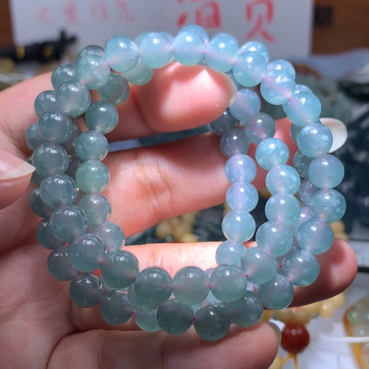 翡翠颈饰未镶嵌保真天然A货翡翠