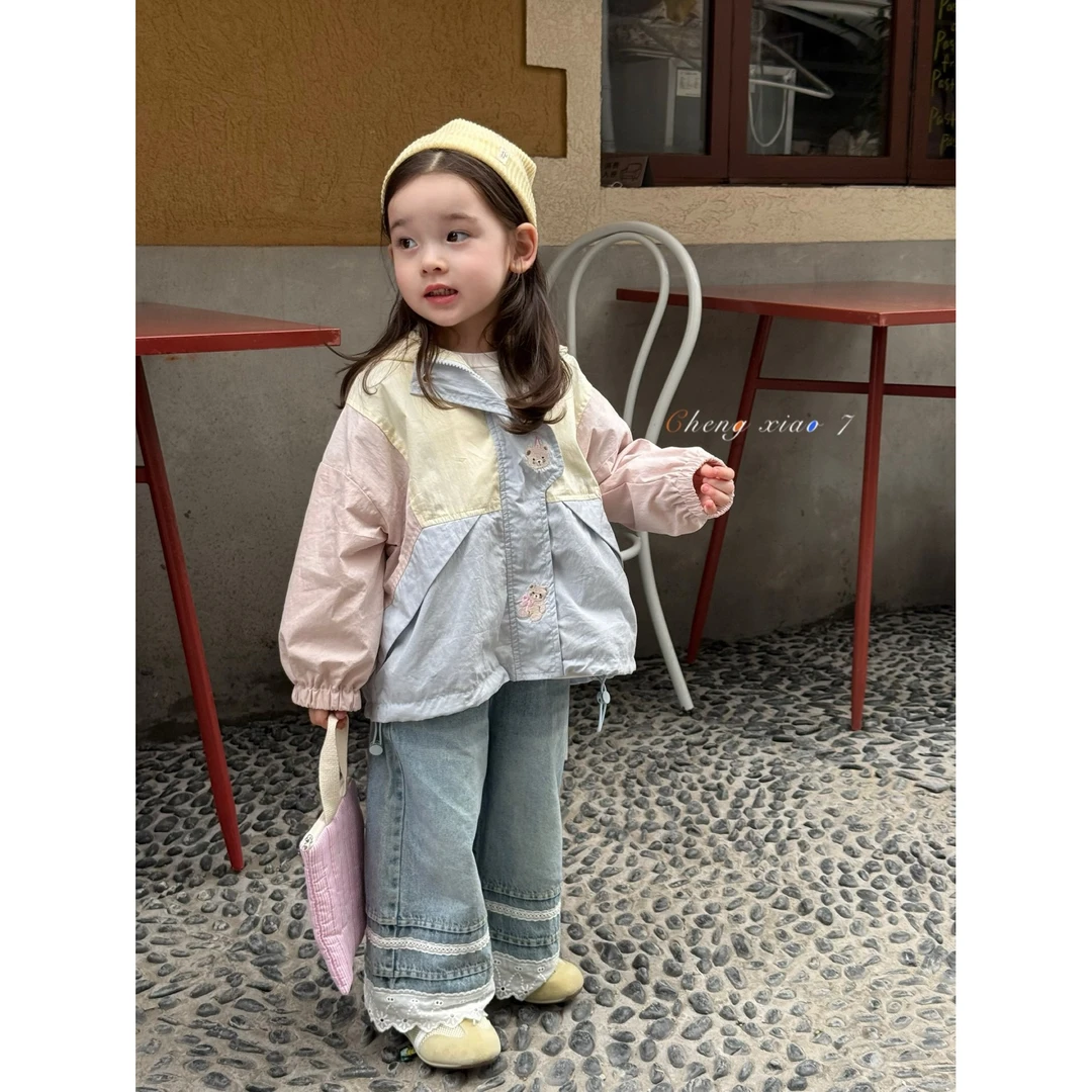 橙小7·25秋~小熊耳朵拼色外套XQ55007（汉服）