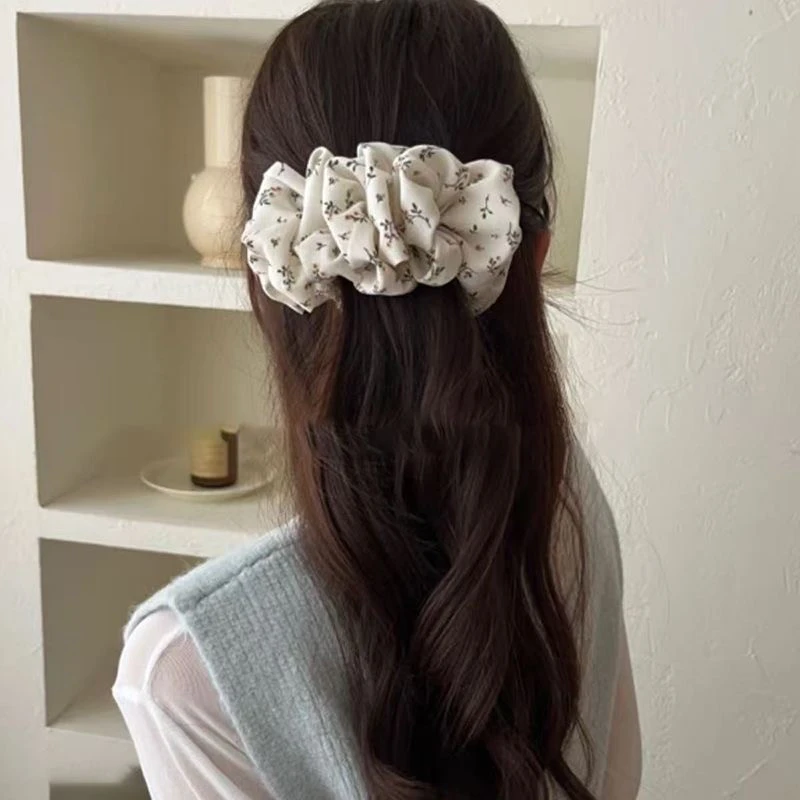 新款发镀层仿真日韩无云朵亚克力波点发夹侧边巨显甜美量