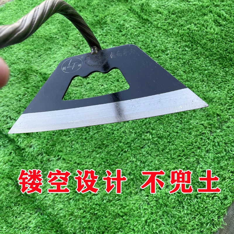 新款锰钢淬火锄草镂空黑刀农用加厚空心家用神器锄头园艺长柄除草