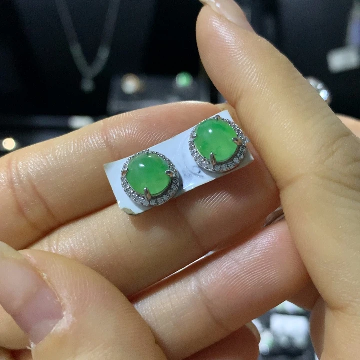 翡翠银S925镶嵌戒指