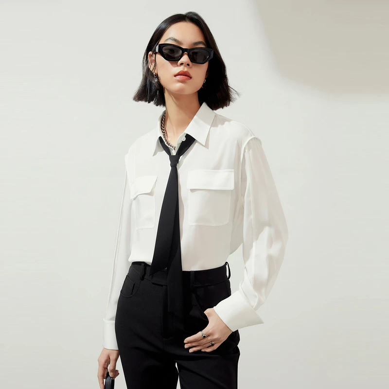 FF||仿佛秋冬衬衫女薄款设计感衬衣FE00707