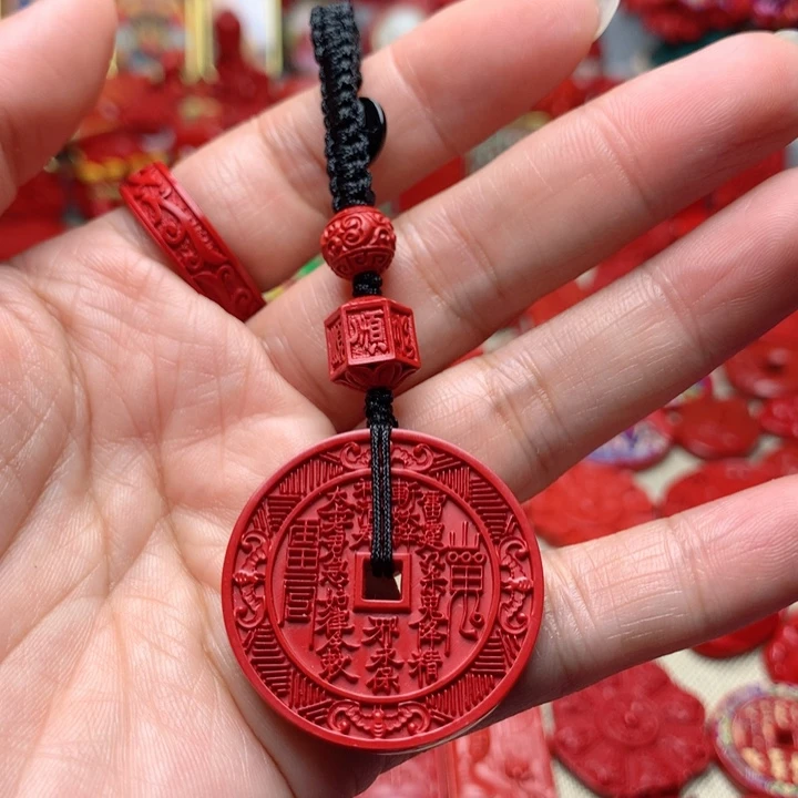 天然辰砂工艺品朱砂钥匙扣