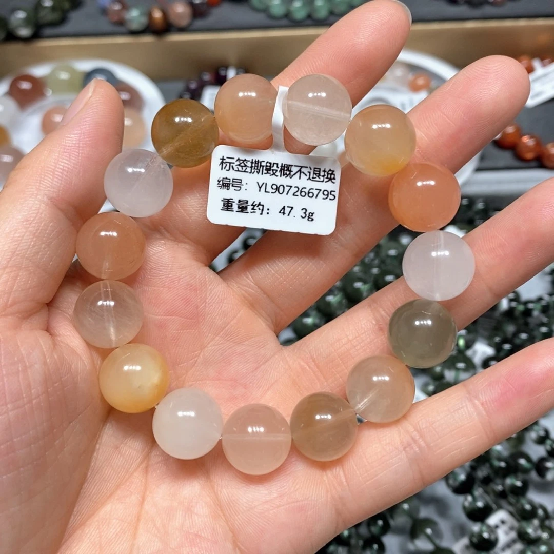 水晶手链未镶嵌彩兔毛