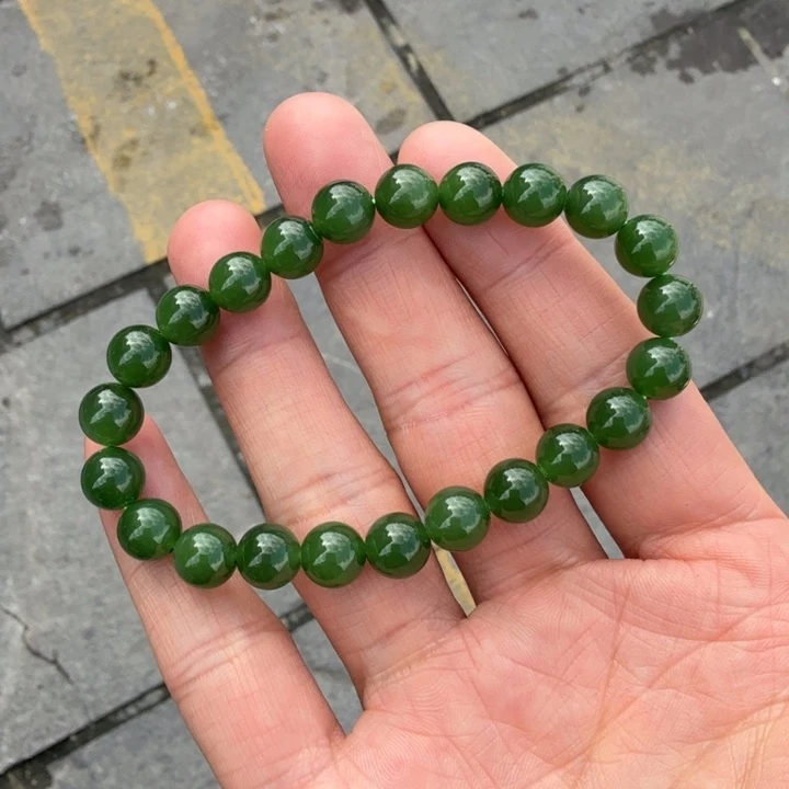 和田玉（碧玉）未镶嵌手链
