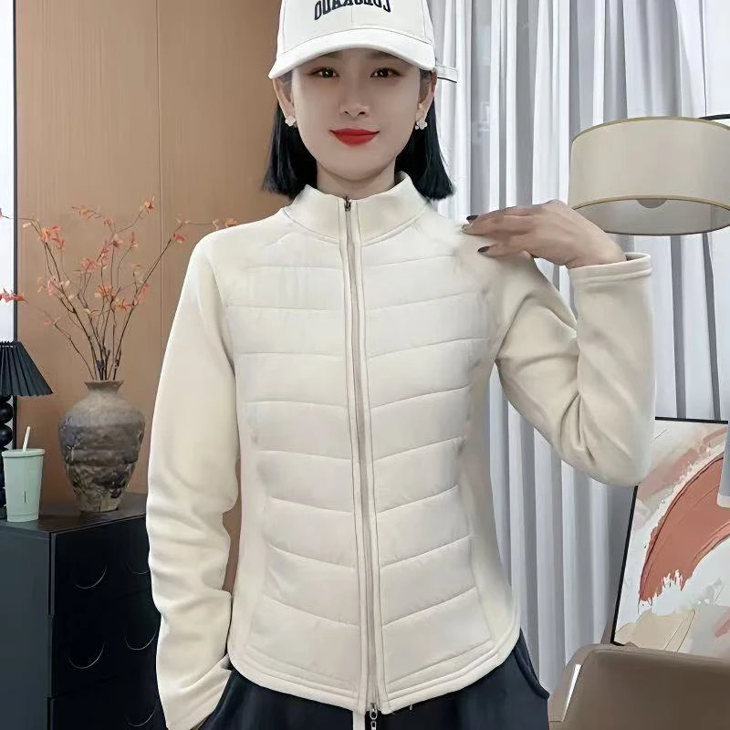 (x)秋冬冬季保暖立领女常规款短外套加厚外套女士健身