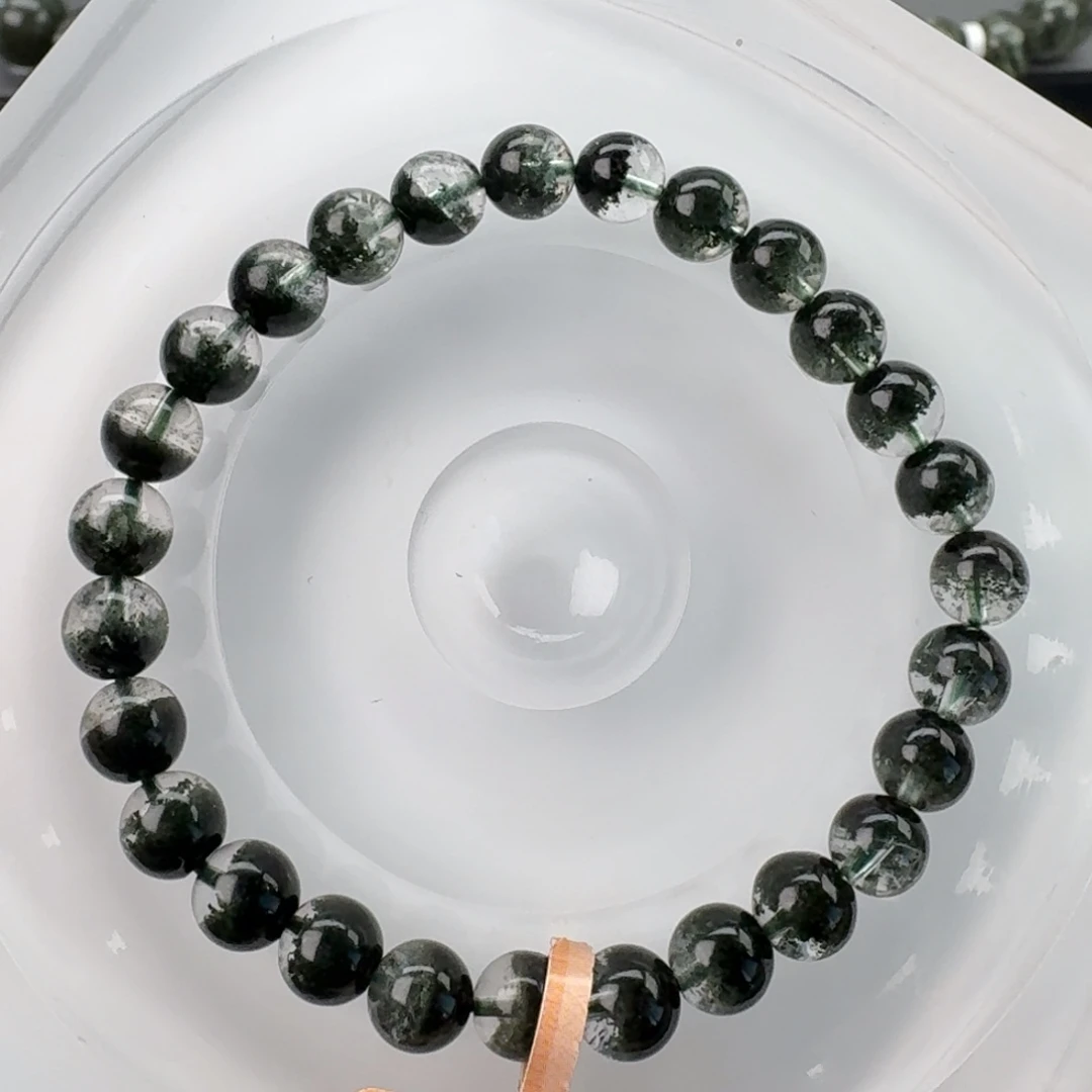 水晶未镶嵌手链绿幽灵聚宝盆