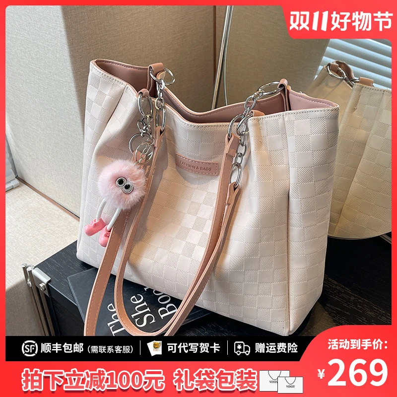 Viney真皮包包女2025爆款大容量托特包通勤生日礼物送女友送老婆