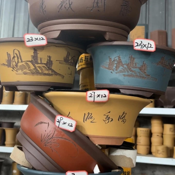 紫砂花盆100-6。