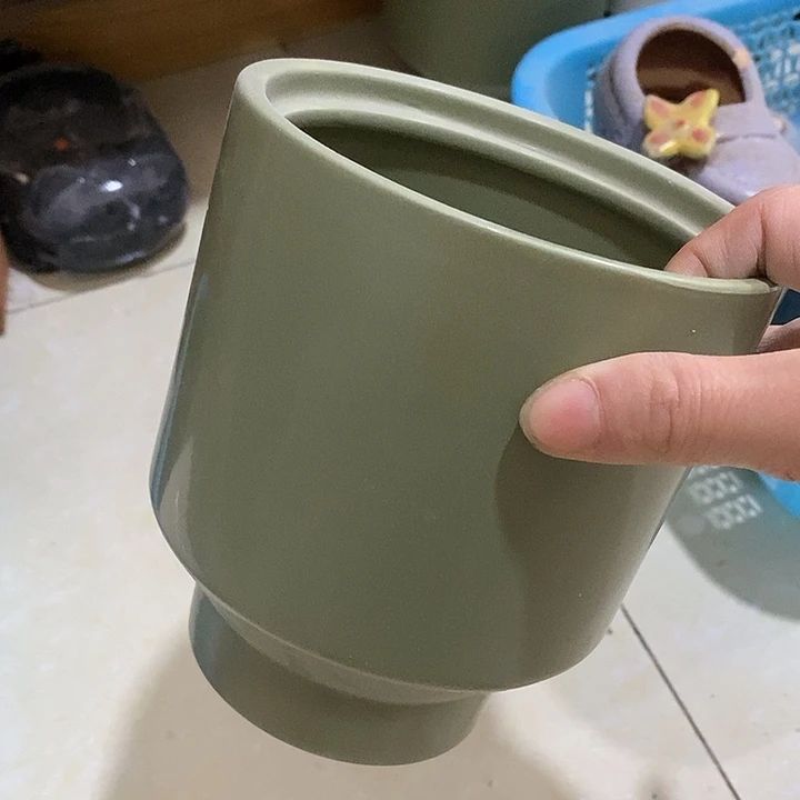 摆件陶陶盆有孔 瑕疵介意勿拍