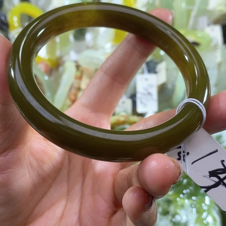 未镶嵌岫玉岫玉手镯61.62