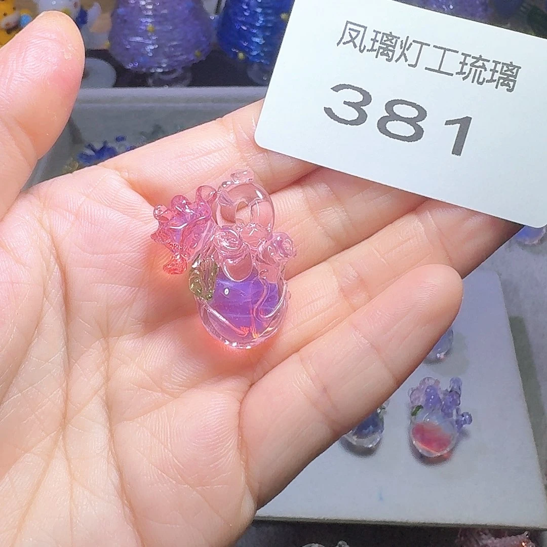 n***l吊坠（不含链）玻璃381玫瑰心脏