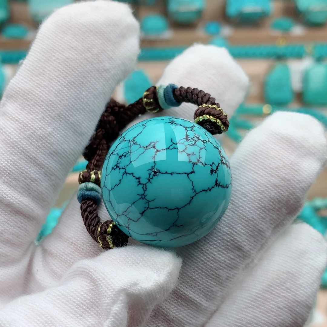 未镶嵌绿松石珠宝奇石26mm