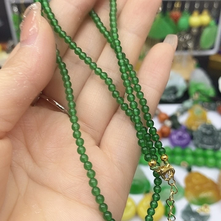 翡翠未镶嵌耳饰项链62