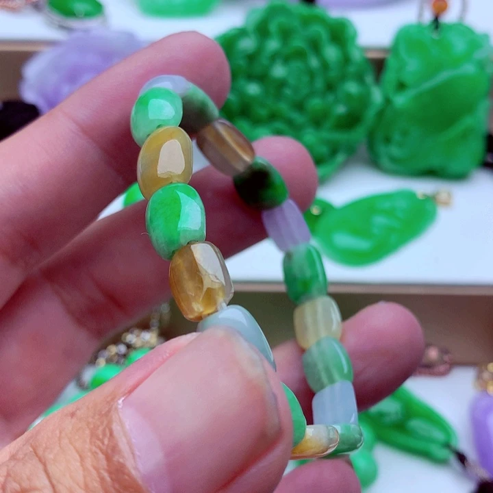 翡翠未镶嵌手链手串