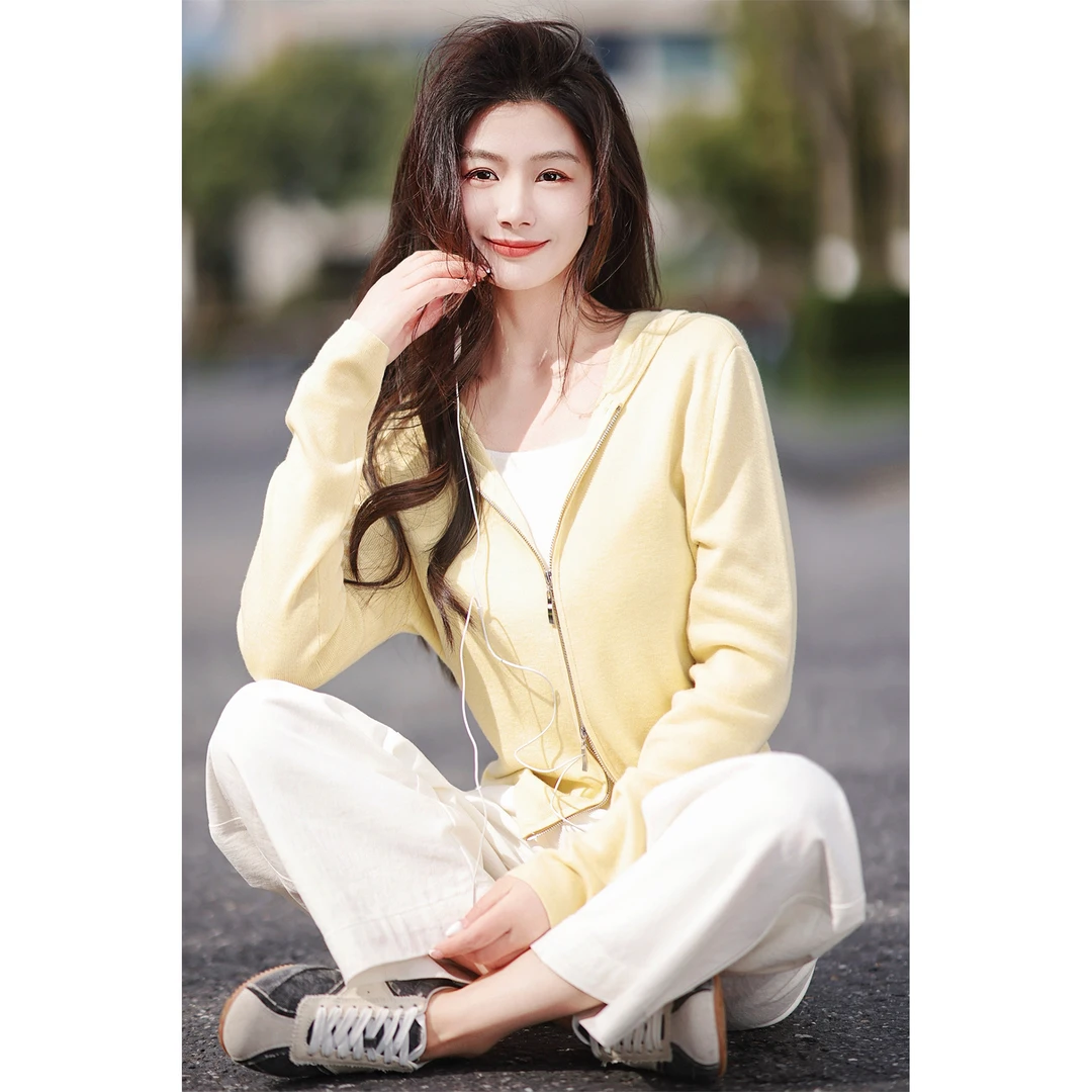 【赵大喜】现货！魔法针织衫 | 撞色假两件连帽针织上衣