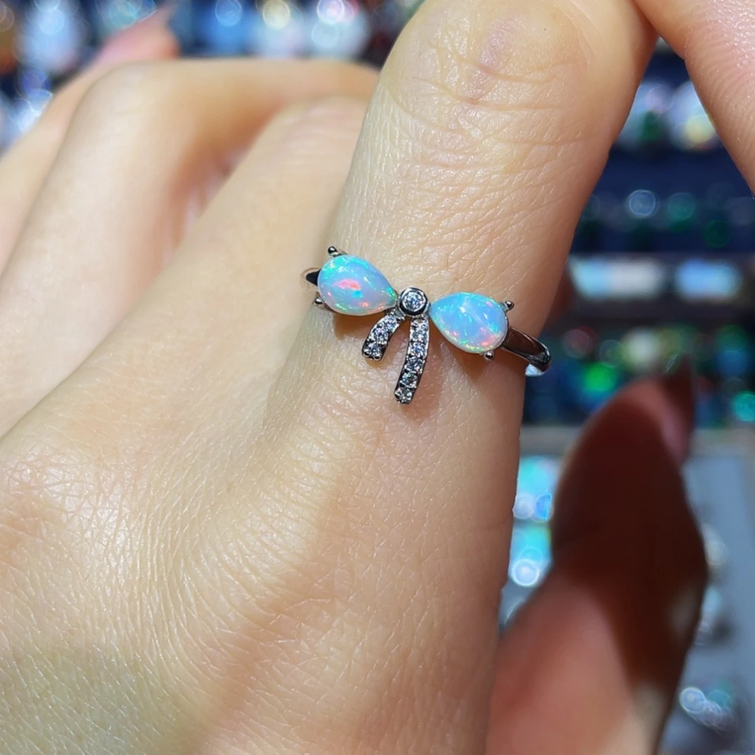 欧泊银S925镶嵌戒指