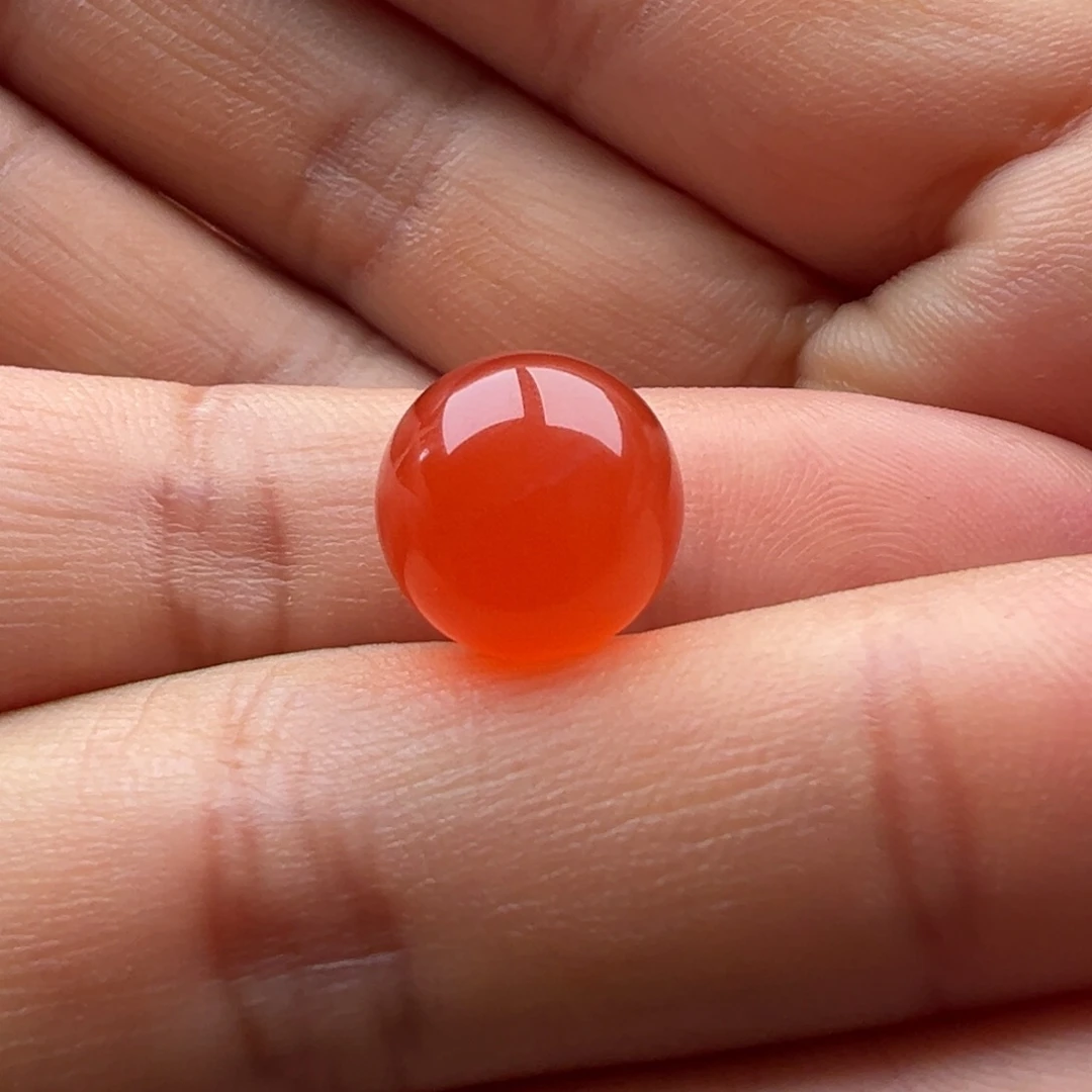 南红玛瑙圆珠11.8未镶嵌却*