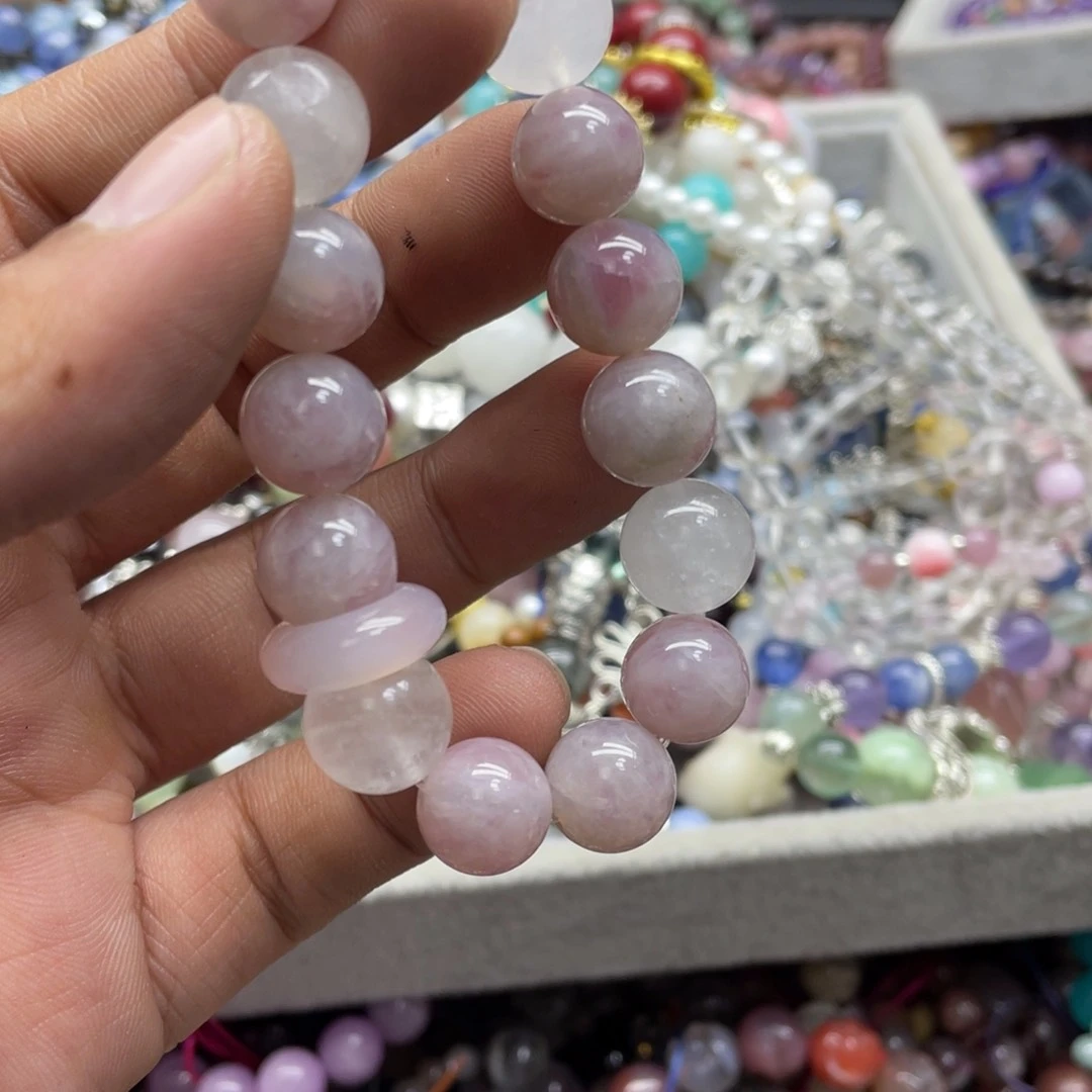 烟晶手链银S800镀金镶嵌简****衣