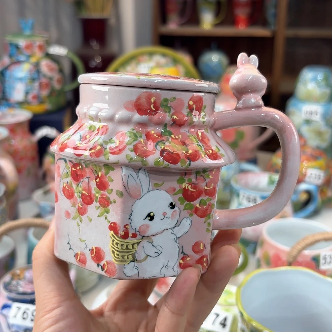 景德镇手绘高温釉下彩陶瓷茶具