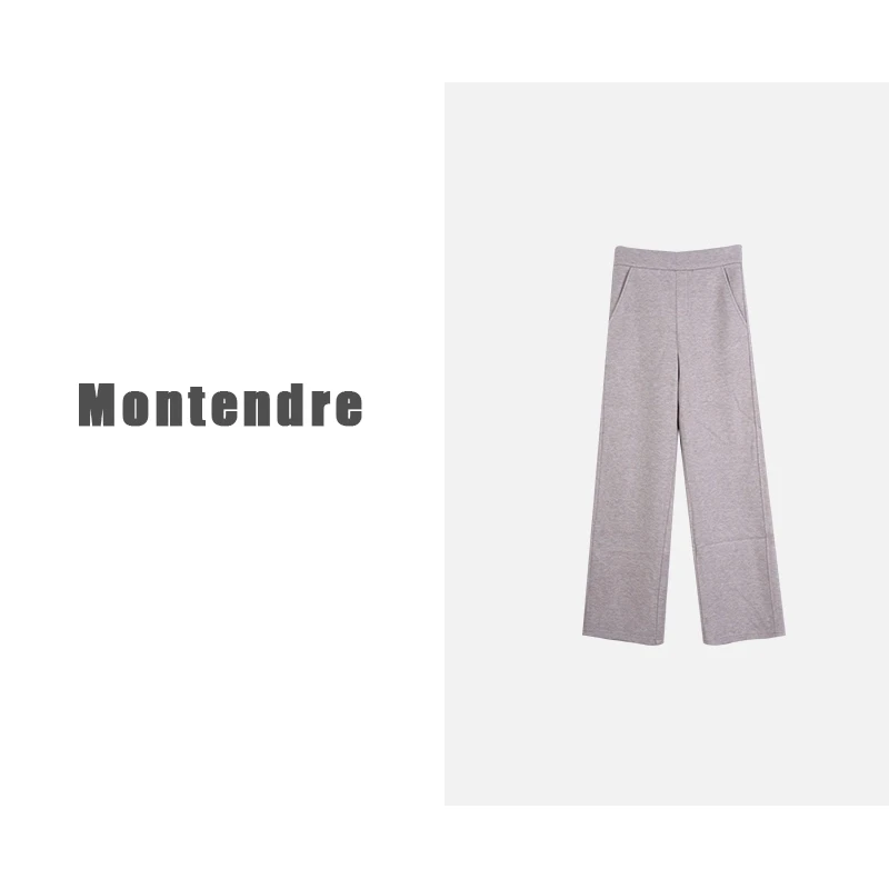 【MonTendre】秋冬上新 O 羊毛质感复古百搭厚款休闲裤舒适直筒裤