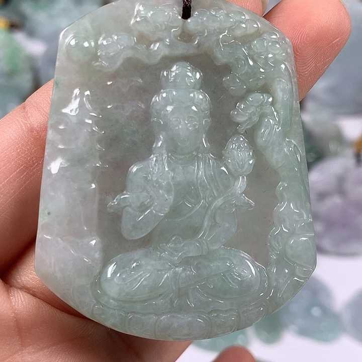 颈饰未镶嵌翡翠观音福利
