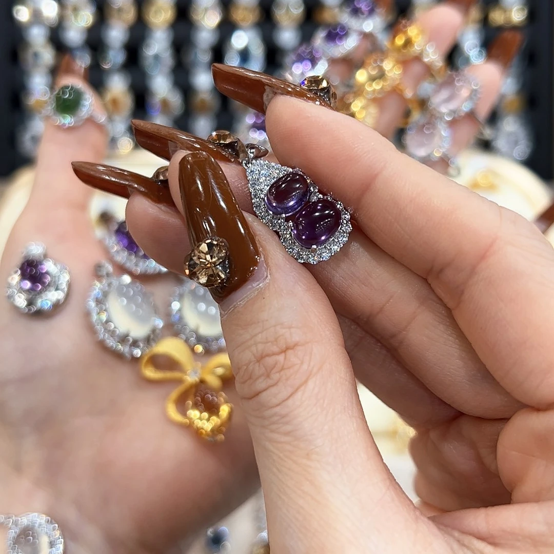 水晶金色拖不保色介意慎拍银托不掉色银S925镶嵌嗲*