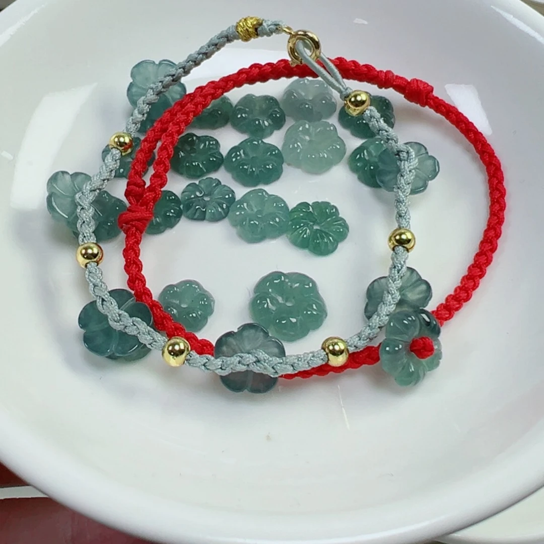 雅***祺翡翠散珠危地马拉花花25个，买断不退不换