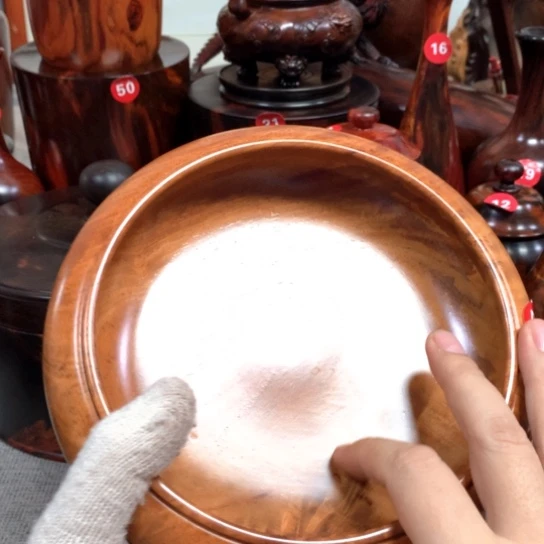 宁***远木缅甸花梨木聚宝盆一个