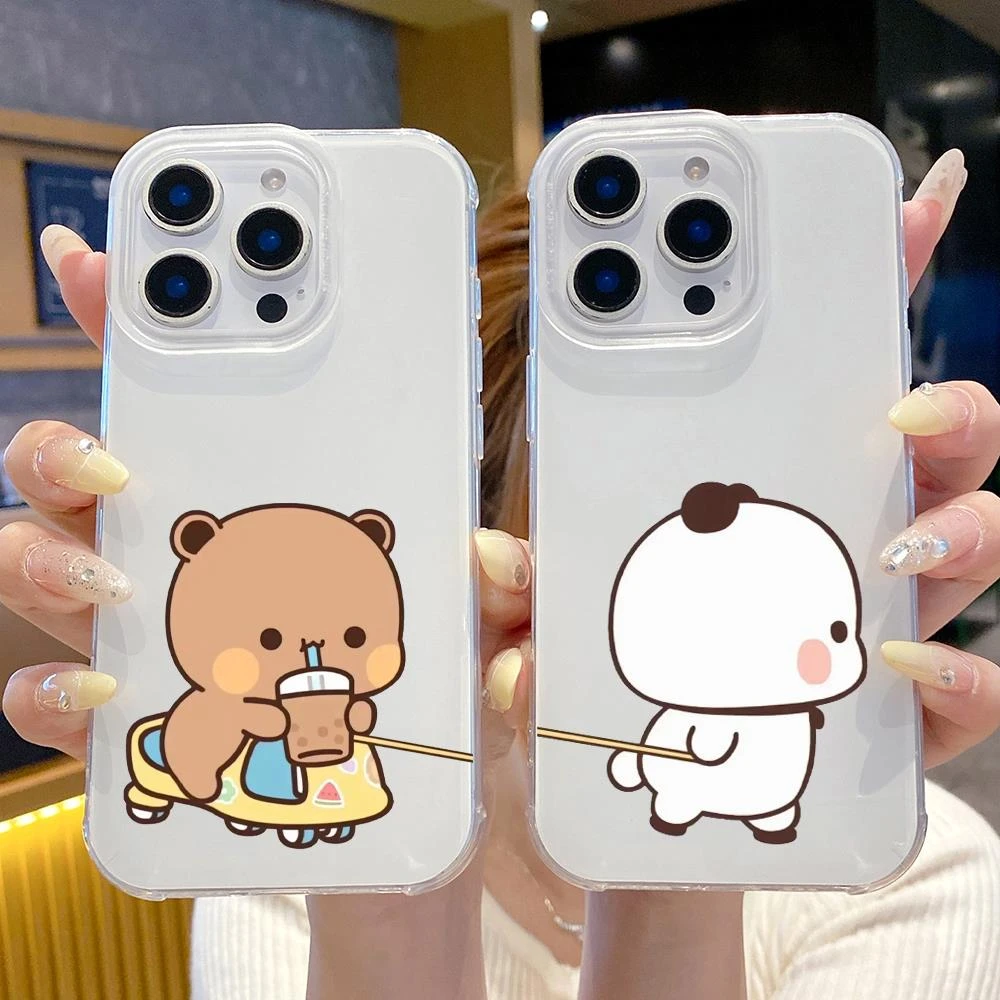 适用新款卡通一二布布情侣高级感任意机型定制个性iPhone16手机壳