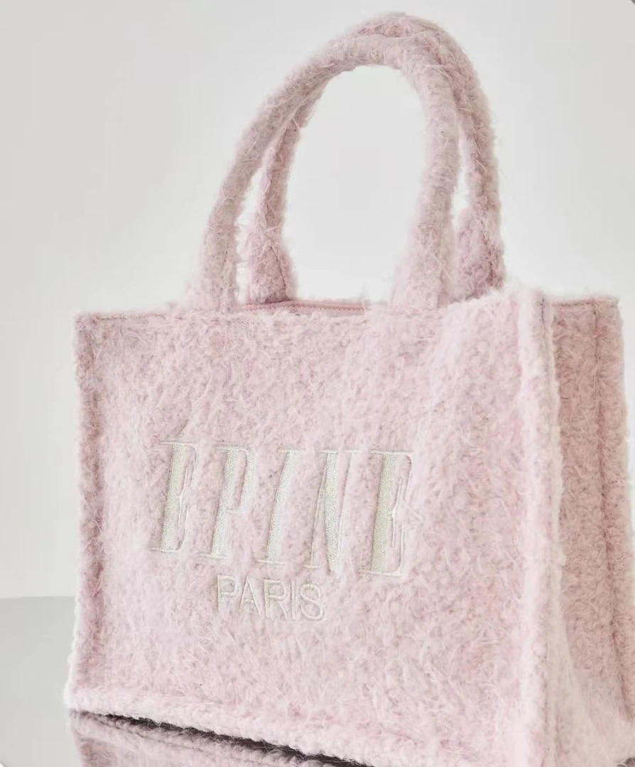 【FaFa】日系品牌 EP 粉色毛毛手提包F3001