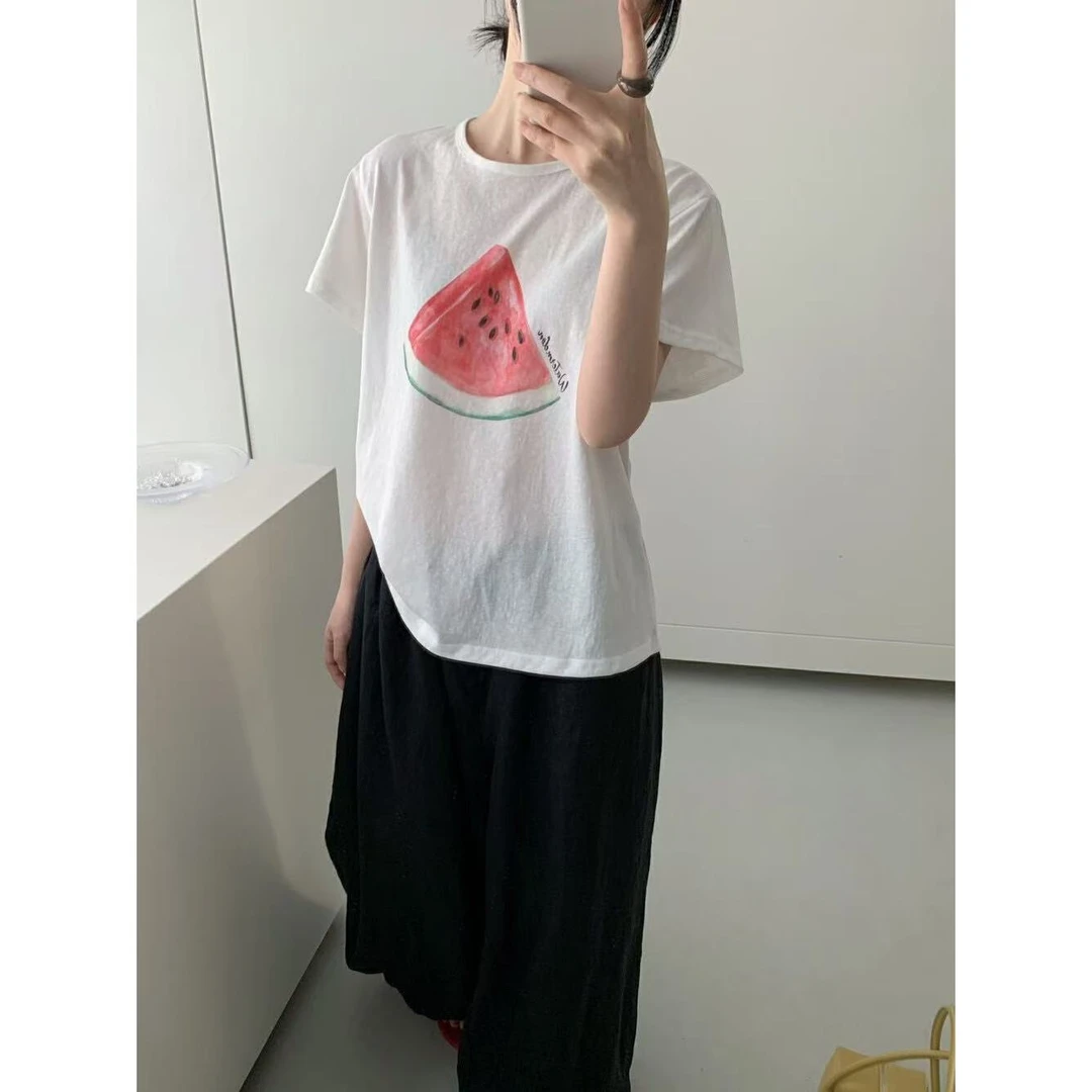 7850#YOUR#极简百搭“趣味水果”图案短袖T恤（福利）