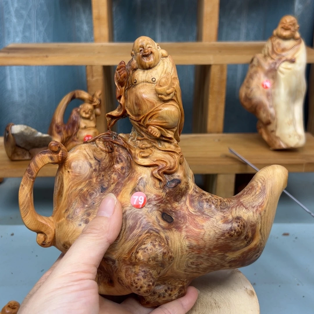 柏木崖柏木摆件手把件，