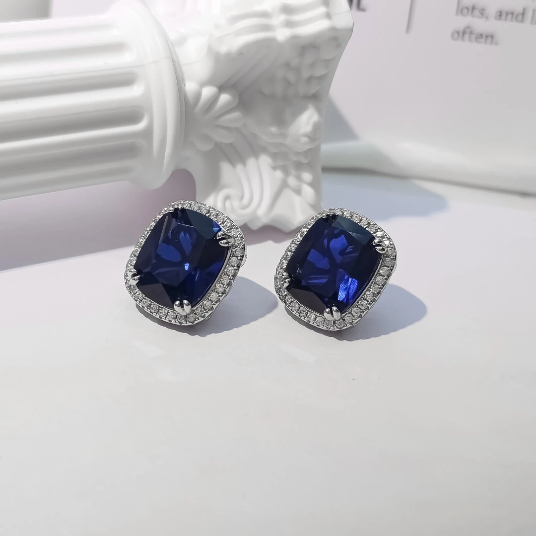 铜合金合成锆石耳饰 WHSM-009071【深海华曜】耳饰百搭时尚轻奢