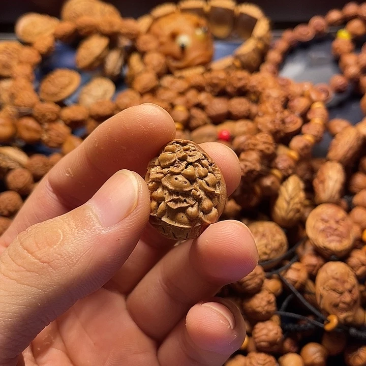 猫*大桃核雕刻瑕疵葫芦单籽