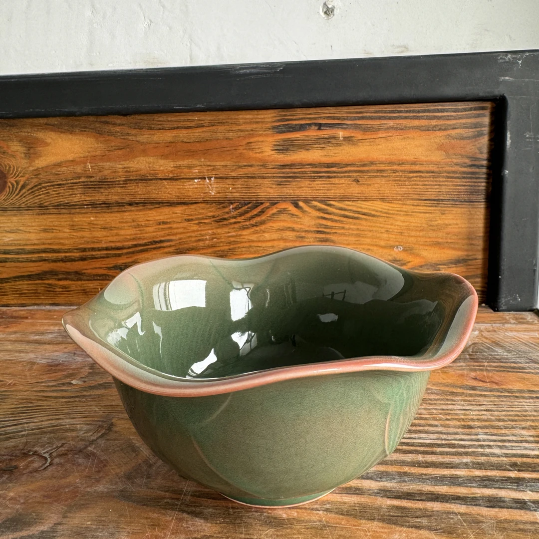 【北鱼专属】小青雅15cm中号荷叶碗红肥绿瘦