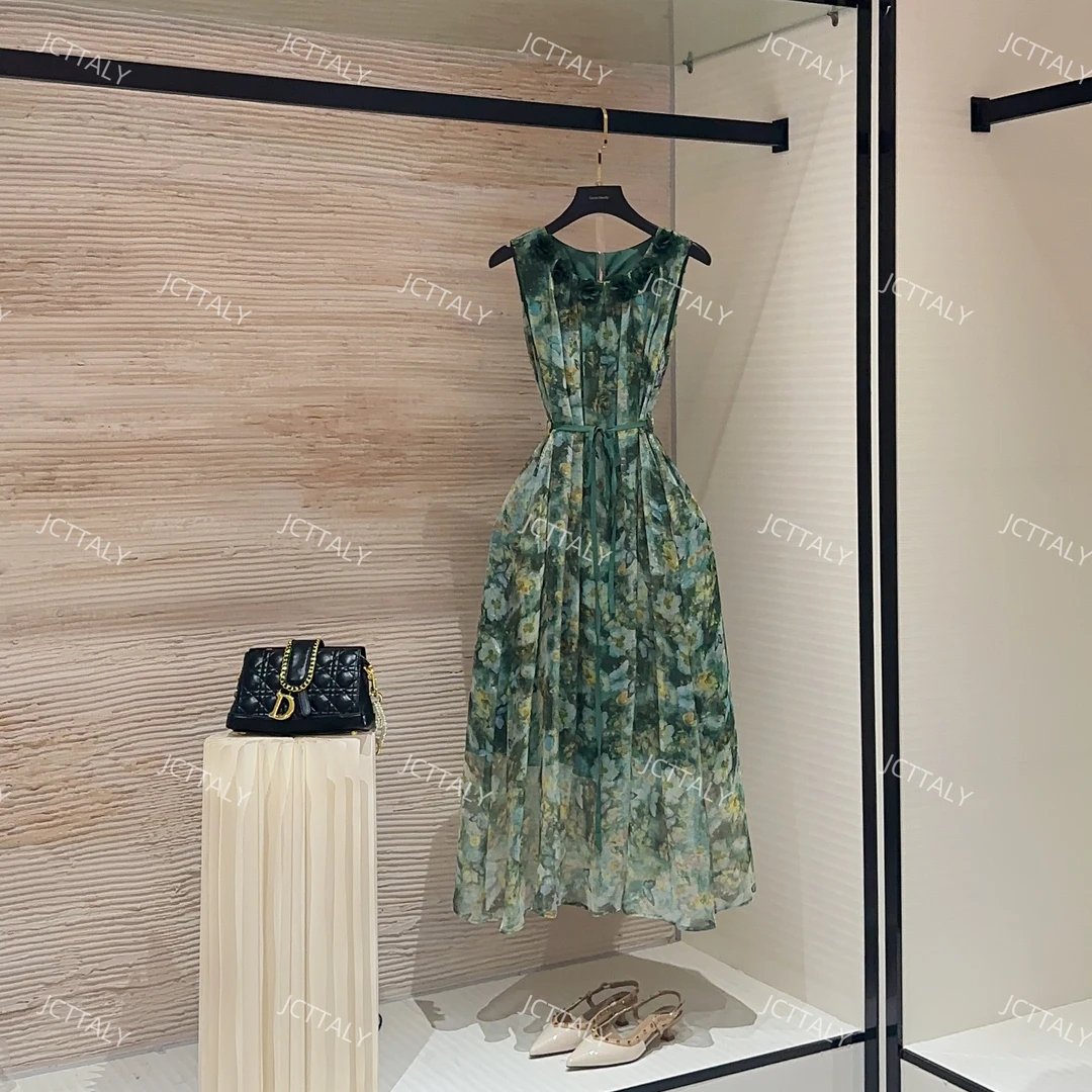 度假风夏季新款短袖显瘦国风系减龄碎花连衣裙宽松W-A203