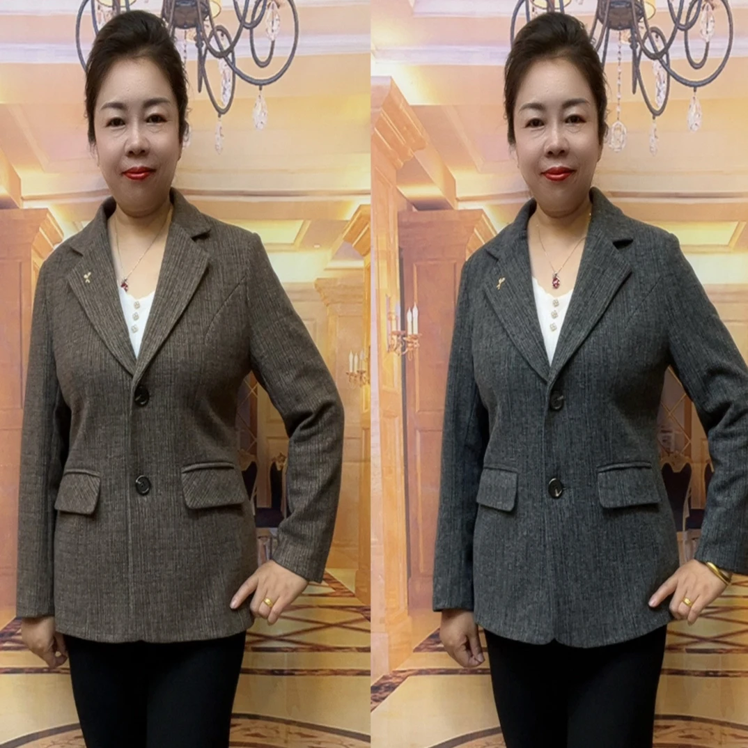 经典弹力西服外衣，衣长62公分左右