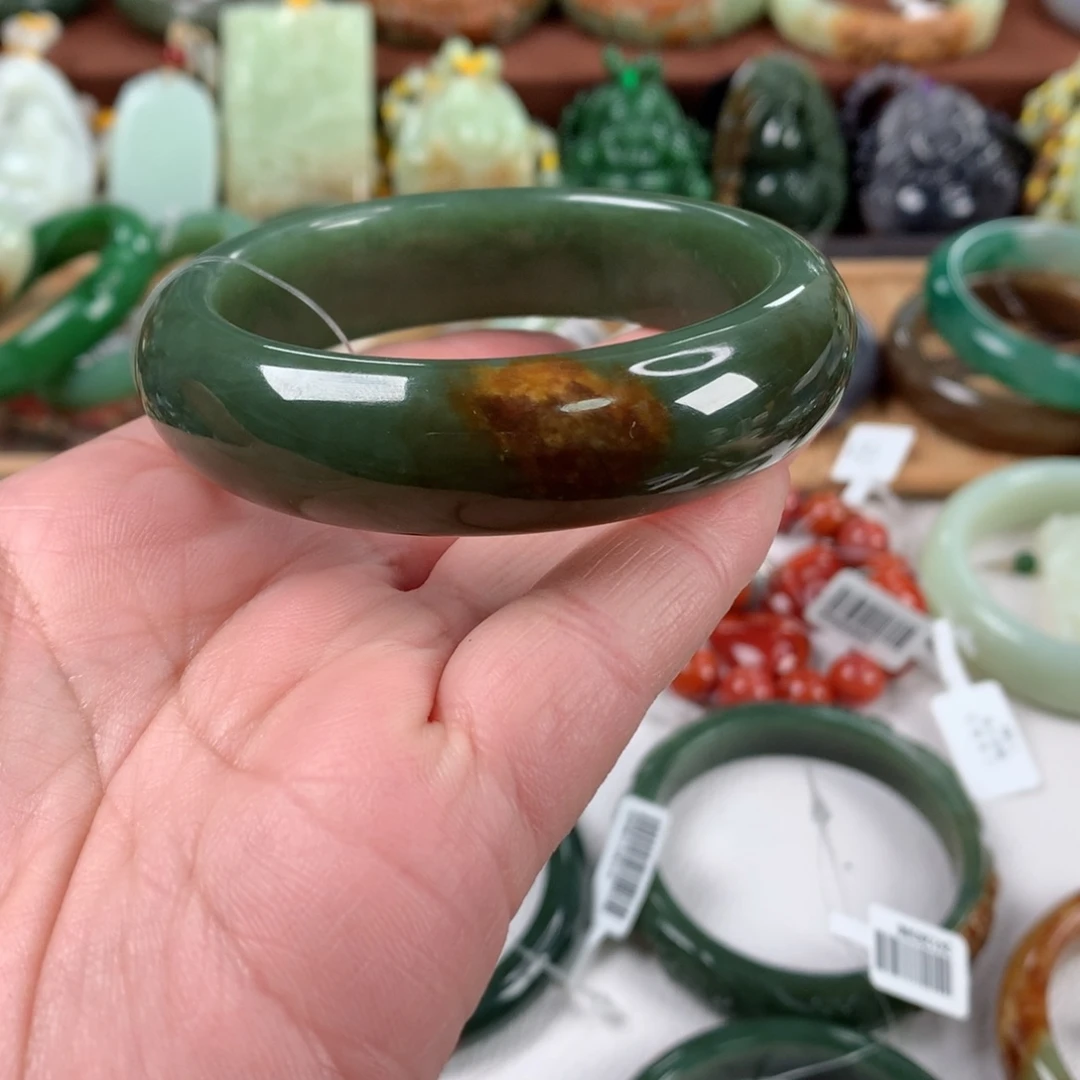 和田玉手镯未镶嵌57.7口径