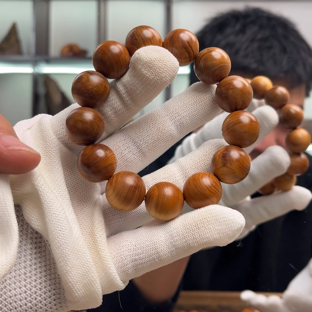 柏木（崖柏）手串/手链一**行18干黑油甜香泥膏香料