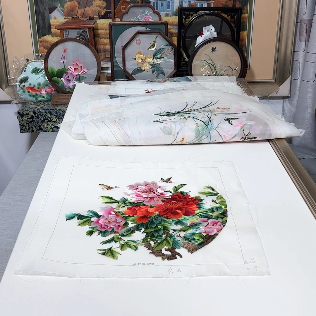 刺绣纯手工刺绣画