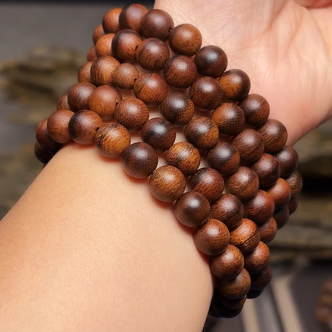 手串沉香越南芽庄红土瘤疤白棋楠0.8✖️108