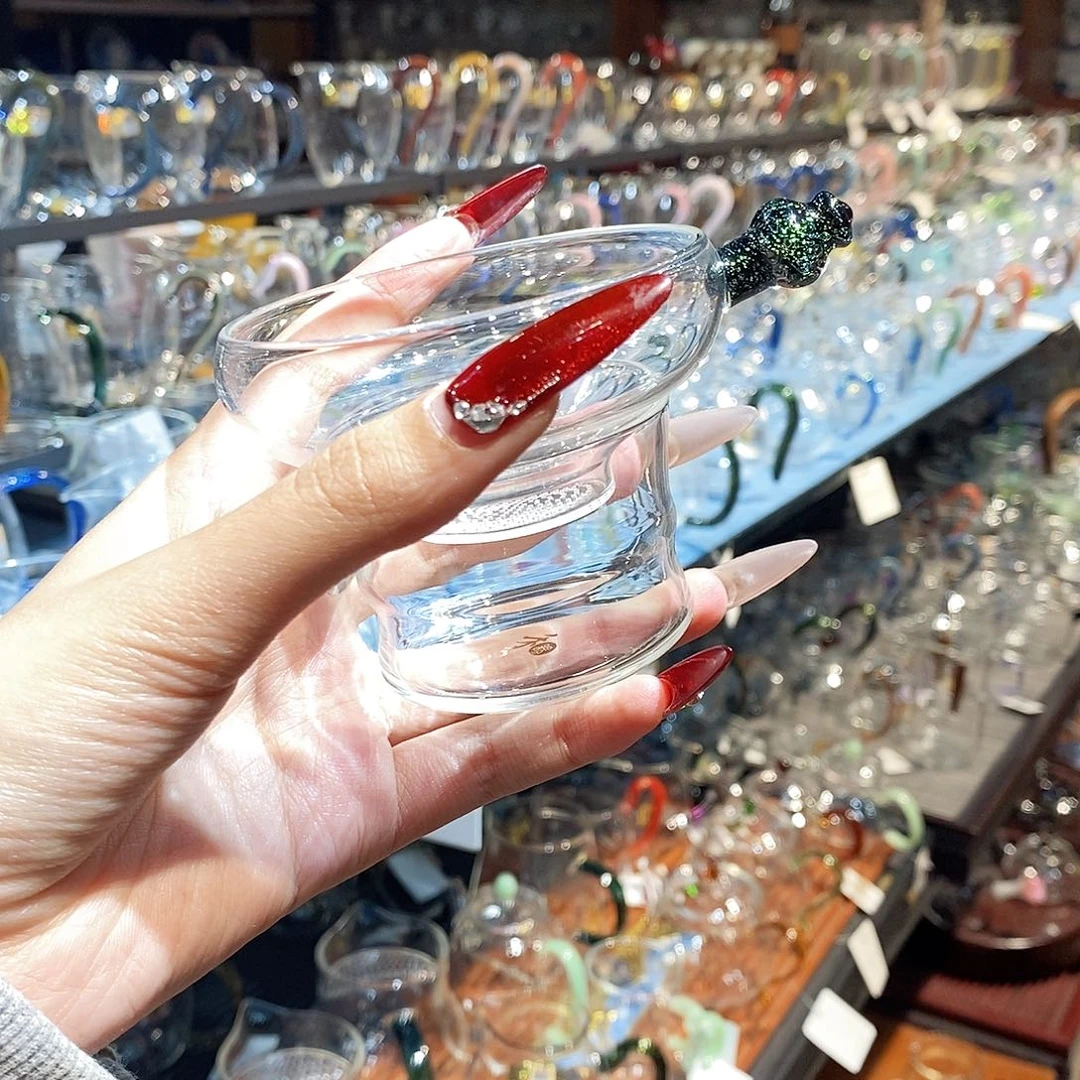 水晶玻璃吸管款，