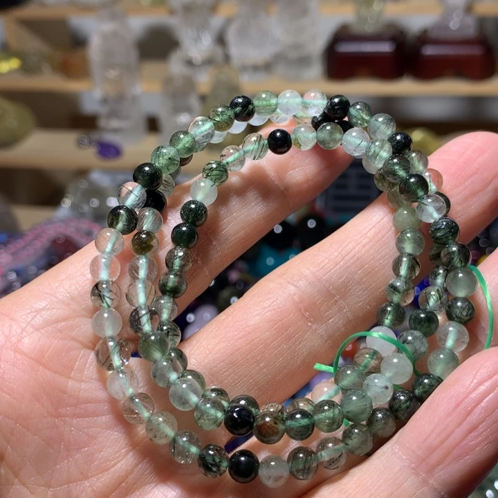 未镶嵌手链水晶5mm三圈手链