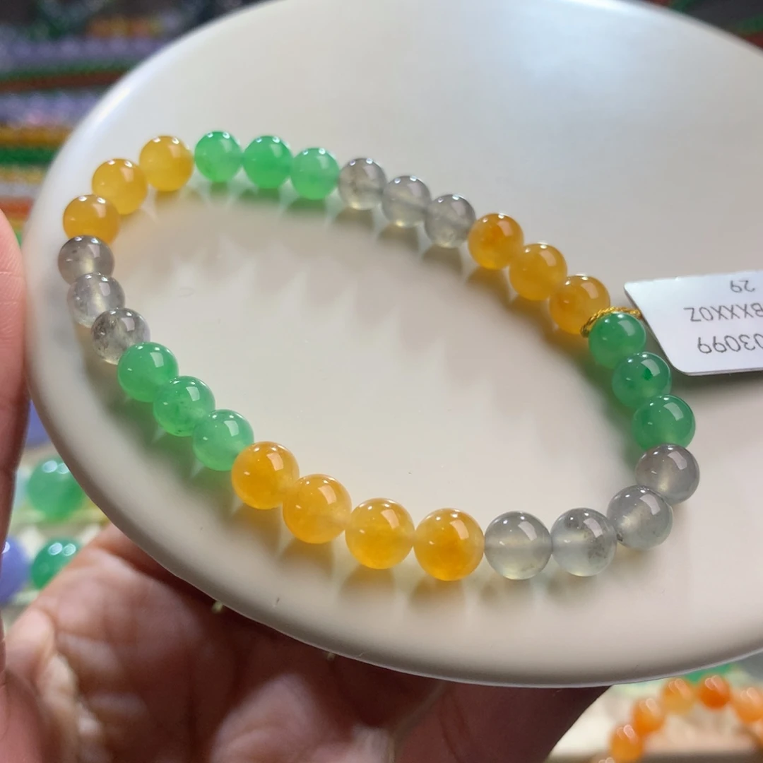 翡翠未镶嵌手链卡6～6.4