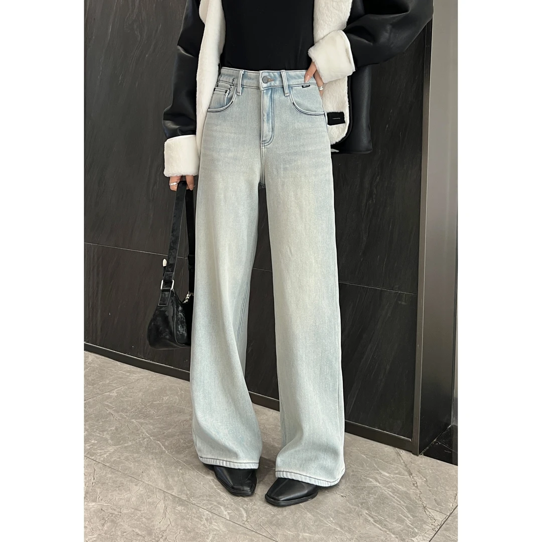 KIKI严选：33288-YER家欧洲站南油秋季新款复古做旧水洗牛仔裤