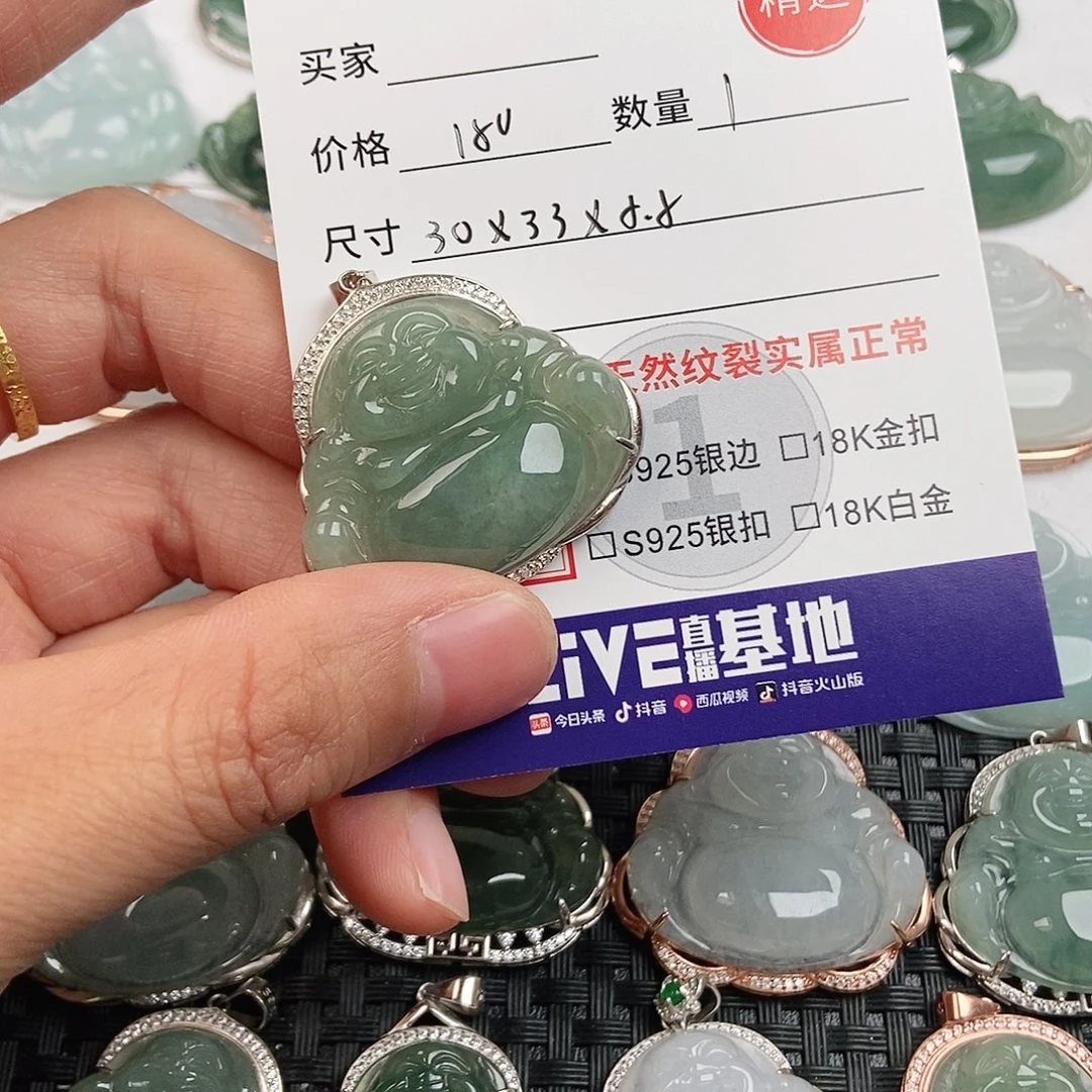 翡翠银S925镶嵌颈饰