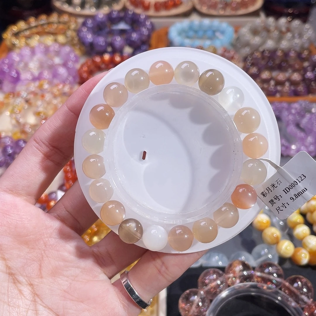 手链未镶嵌长石彩月光石9.8