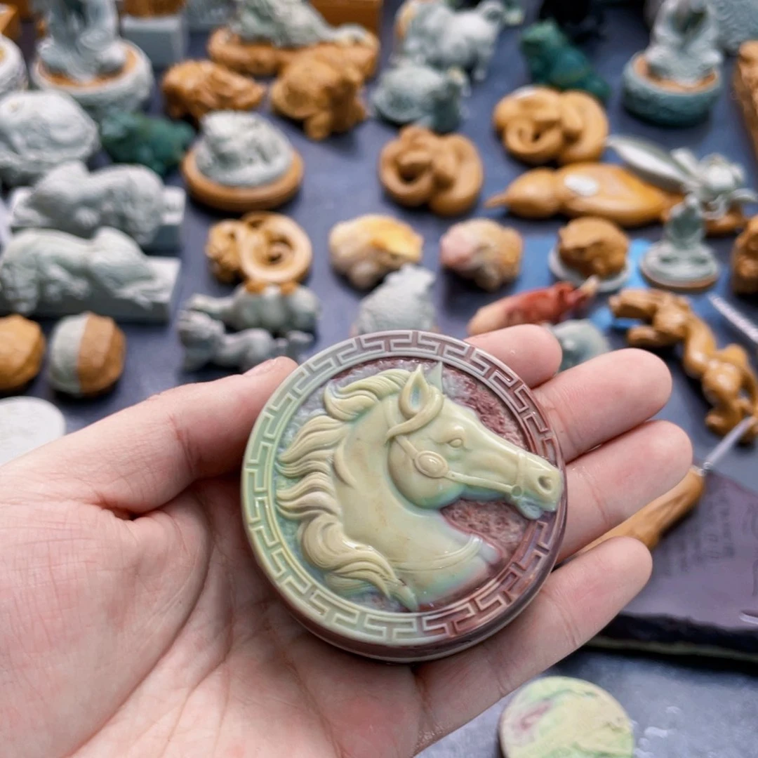 马头盖置手工雕刻