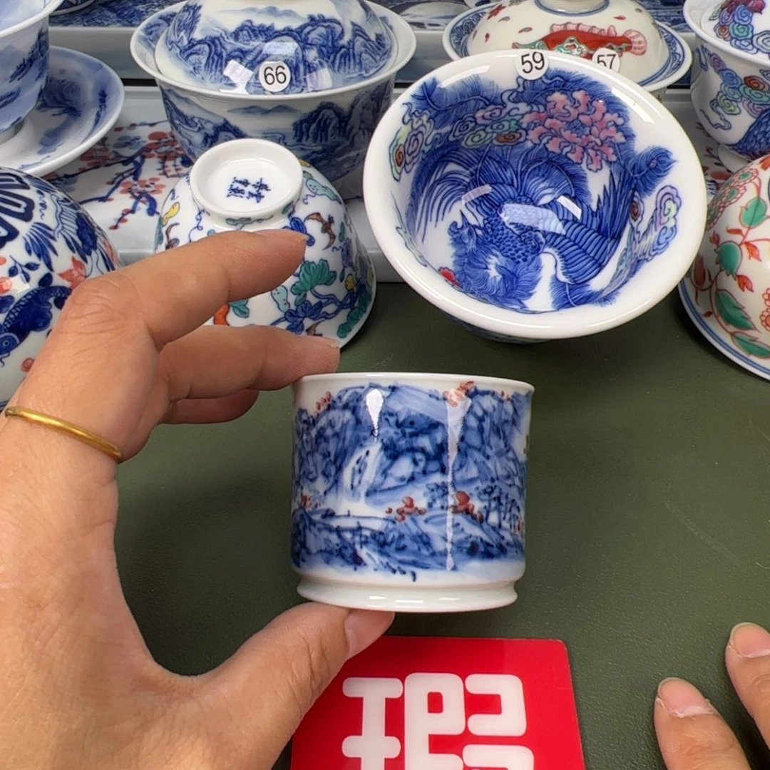 陶瓷景德镇纯手工纯手绘茶具木木62